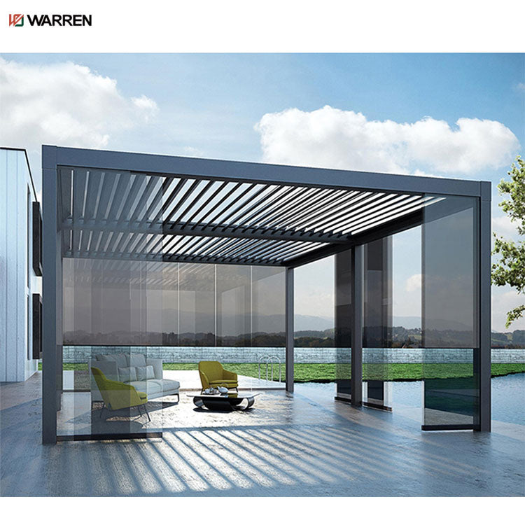 Warren aluminum remote control louvre roof outdoor motorized pergola