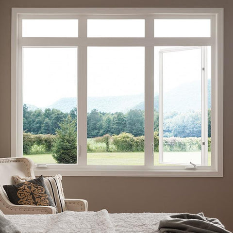 Warren Wholesale American House Solid Wood Low E Window Grill Design Swing Out Casement Window