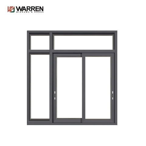 Warren Aluminum Sliding Windows And Doors Sound Proof Aluminium 3 panels Sliding Window