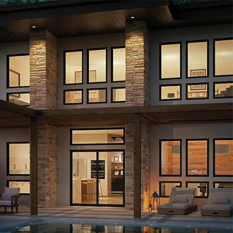 Warren California Modern Standard Size Custom Swing Bathroom villa home manual aluminum awning window