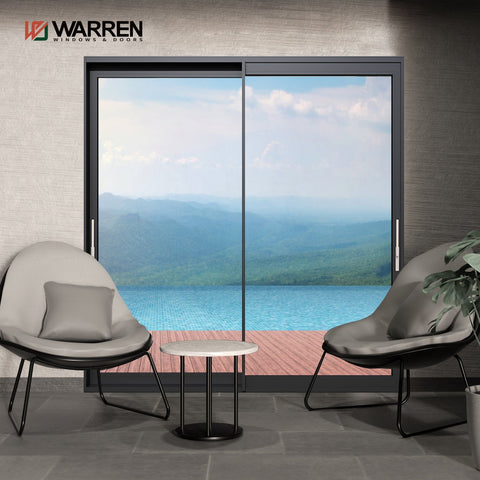 Warren Australian standard Luxury Low-E aluminum sliding glass door slider tempered glass sliding doors for villa