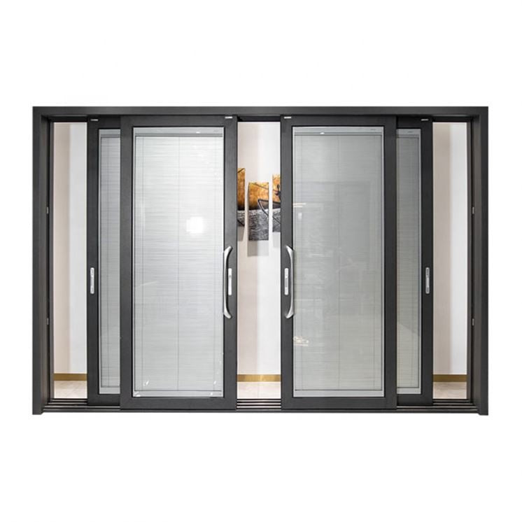 Warren Aluminium Commercial 96x80 Sliding Patio Doors Soundproof Aluminum Glass Door