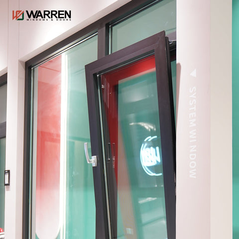 Warren California New Modern Design Narrow Aluminium Fixed and Tilt Turn Clear Glass Casement Window