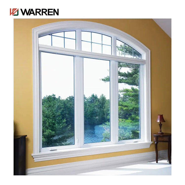 Warren Arch Window Grill Design Black Color Aluminum Glass Windows