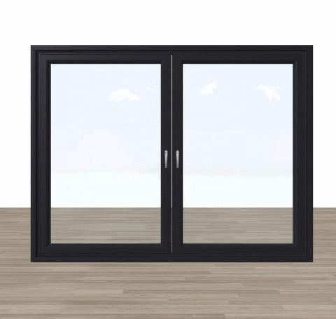 Warren black and red series 112*34 casement door aluminium 6060-T66 double glass with 3mm factory sale