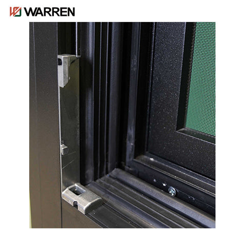 Warren China Aluminum WindowsThermal Break Aluminium Single Or Double Black Tilt Turn Casement Windows
