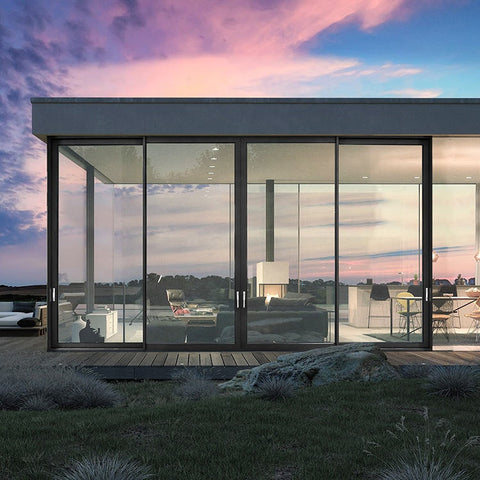 Warren Best quality aluminium window and door frames with glass fans for horizontal sliding doors